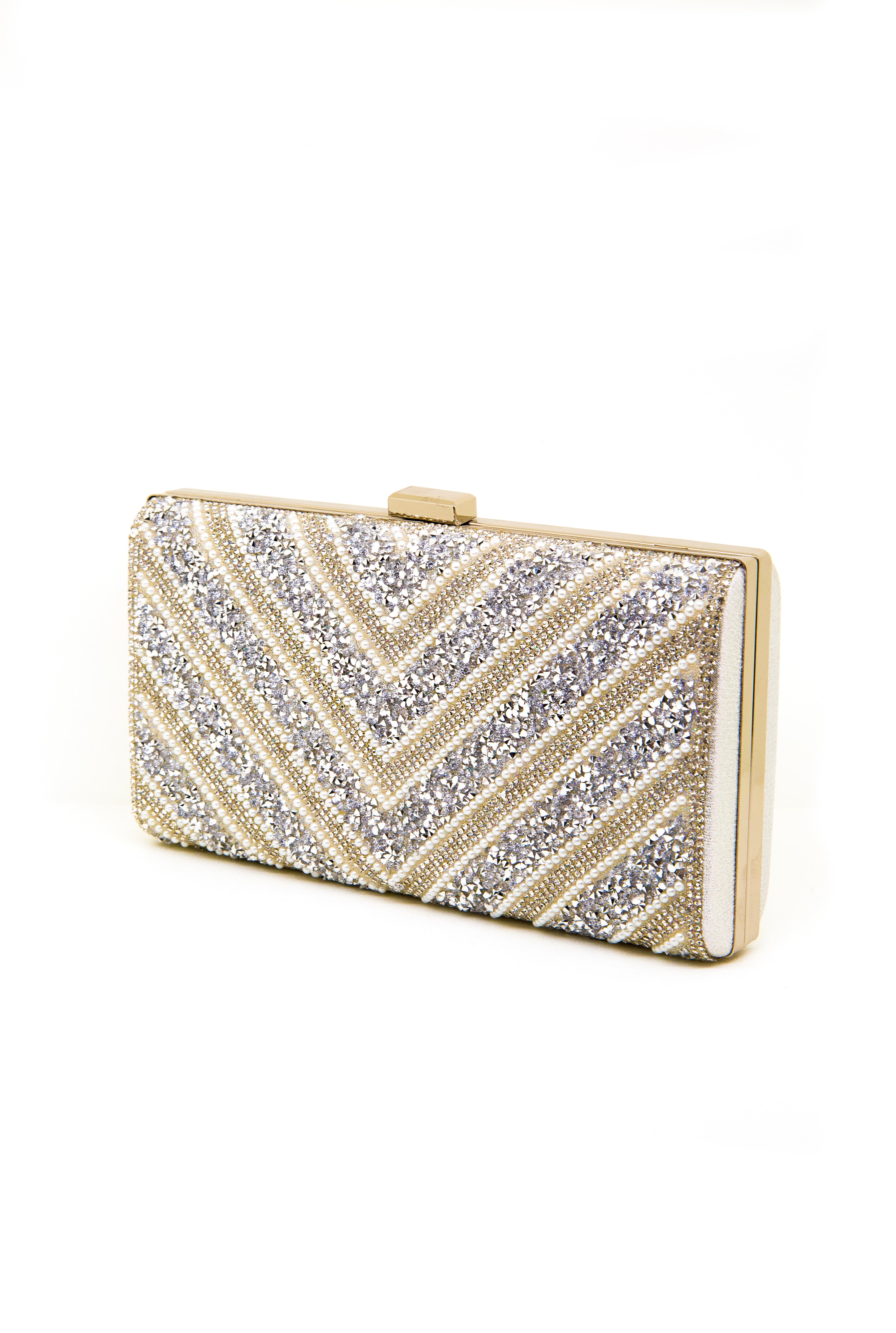 Bolso zig zag brillantes